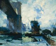 Jonas Lie Morning on the River oil on canvas